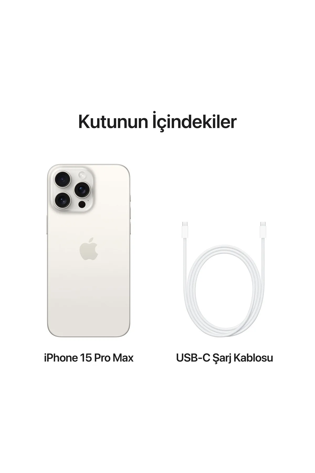 Apple iPhone 15 Pro Max 1 TB WHİTE Titanyum APPLE TÜRKİYE GARANTİLİ